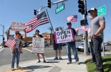 A group of protesters gathered at 12th Avenue and Lacey Blvd. last Saturday (May 2), demanding that California begin opening up California to businesses. Another rally is scheduled for Saturday (May 9), starting at 10 a.m.